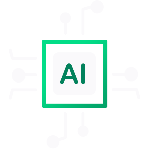 Graphic icon of AI